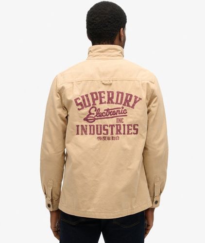 Herren Baumwolle Logo Canvas-Hemdjacke mit Aufnäher, & - Größe: XXL - Superdry - Modalova