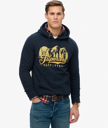 Men's Outfitters Hoodie Navy / Eclipse Navy - Size: Xxl - Superdry - Modalova