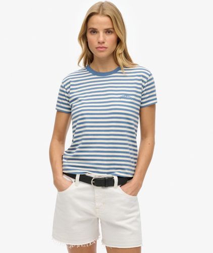 Damen Figurbetontes Essential T-shirt mit Logo und Streifen - Größe: 42 - Superdry - Modalova