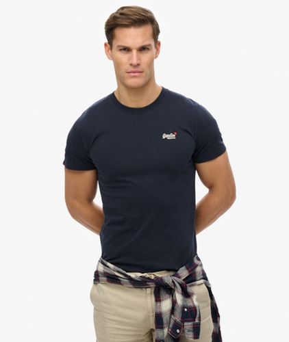 Men's Essential Embroidered T-shirt Navy / Eclipse Navy - Size: Xxl - Superdry - Modalova