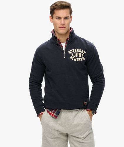 Herren Vintage Athletic Sweatshirt mit Halblangem Reißverschluss - Größe: L - Superdry - Modalova