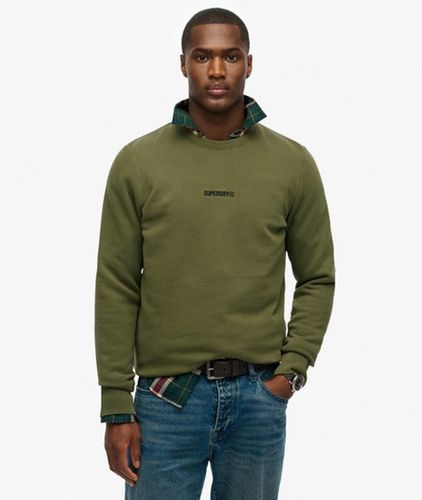 Herren Micro Rundhals-sweatshirt mit Logo - Größe: XL - Superdry - Modalova
