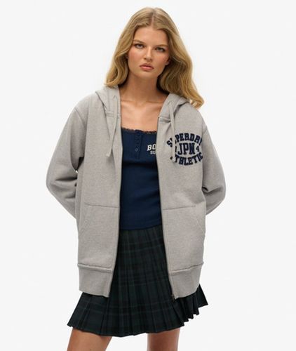 Women's Übergroße Vintage Athletic Kapuzenjacke mit Reißverschluss / - Größe: L - Superdry - Modalova