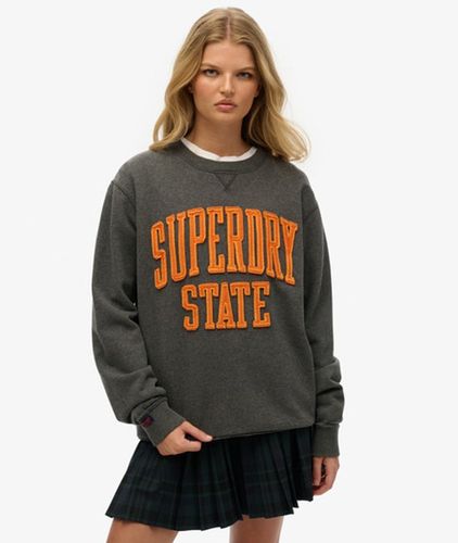Women's Übergroßes Vintage Athletic Sweatshirt mit Rundhalsausschnitt / - Größe: L - Superdry - Modalova