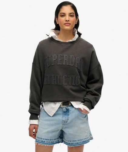 Damen Athletic Essentials Rundhals-sweatshirt mit Abgestimmten Applikationen - Größe: 40 - Superdry - Modalova