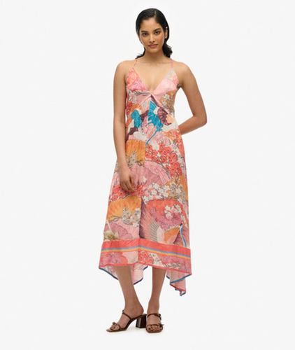 Damen Bedrucktes Jacquard-kleid mit Zipfelsaum - Größe: 40 - Superdry - Modalova