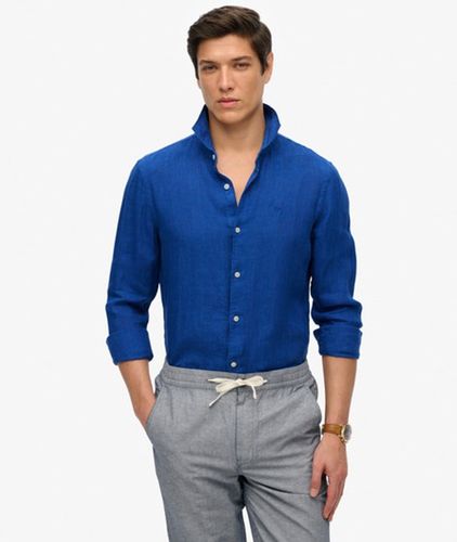 Herren Besticktes Vacation Leinenhemd - Größe: L - Superdry - Modalova