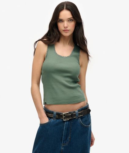 Women's Vintage Tanktop mit Spitzenbesatz - Größe: 42 - Superdry - Modalova