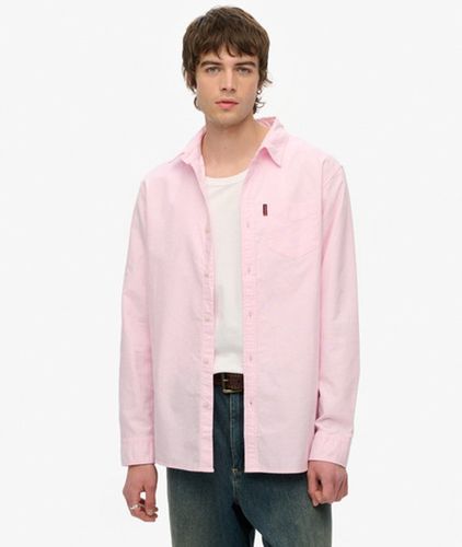 Herren Langärmeliges Oxfordhemd aus Baumwolle - Größe: Xxl - Superdry - Modalova