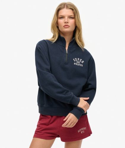 Damen Athletic Essentials Pullover mit Halbem Reißverschluss - Größe: 44 - Superdry - Modalova