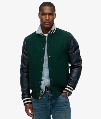Men's College Bomber Jacket / Pine - Size: M - Superdry - Modalova