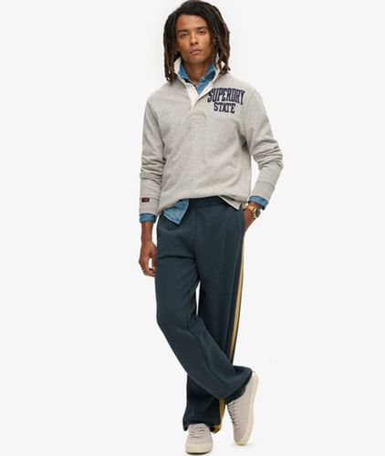 Men's Essential Logo Straight Joggers Navy / Eclipse Navy/winter Gold - Size: Xxl - Superdry - Modalova