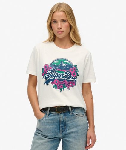 Damen T-shirt mit Blumenmuster - Größe: 36 - Superdry - Modalova
