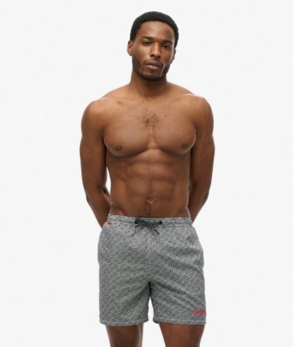 Men's All-over Print 17-Inch Swim Shorts / White - Size: L - Superdry - Modalova