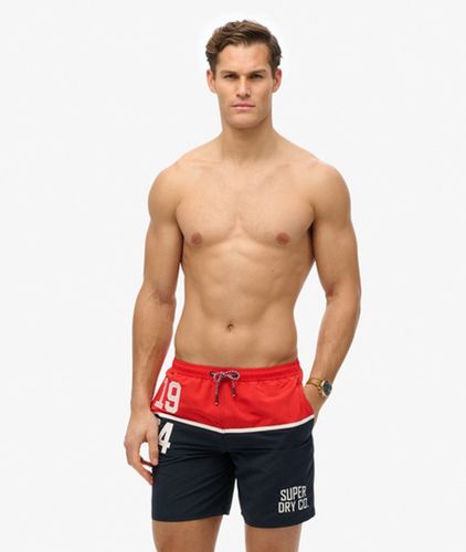 Men's Badeshorts mit Nautischem Logo (43 cm Länge) - Größe: L - Superdry - Modalova