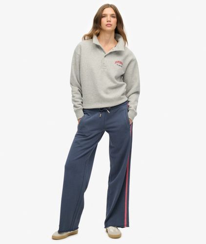Damen Athletic Essentials Jogginghose mit Geradem Bein und Logo - Größe: 38 - Superdry - Modalova