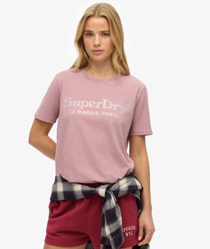 Damen Locker Geschnittenes Venue Metallic T-shirt - Größe: 42 - Superdry - Modalova