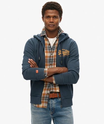 Men's Kapuzenjacke mit Gesticktem Vintage Logo - Größe: L - Superdry - Modalova