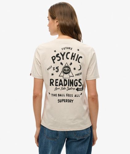 Damen Locker Geschnittenes T-shirt mit „psychic Readings"-print - Größe: 44 - Superdry - Modalova