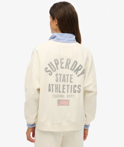 Damen Athletic Essentials Sweatshirt mit Rundhalsausschnitt und Print - Größe: 40 - Superdry - Modalova