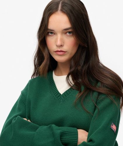Damen Pullover mit V-ausschnitt in Übergröße - Größe: 36 - Superdry - Modalova