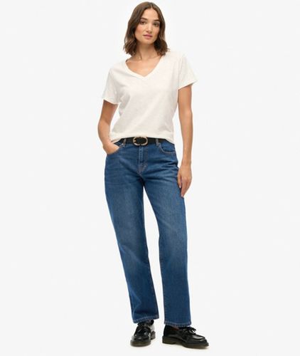 Damen Jeans aus Bio-baumwolle mit Geradem Bein und Mittelhohem Bund - Größe: 32/32 - Superdry - Modalova