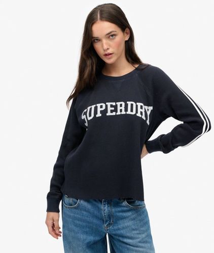 Women's Athletic Essentials Graphic Long Sleeve Top / Eclipse - Size: 8 - Superdry - Modalova