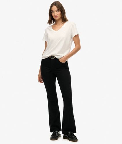 Damen Jeans aus Bio-baumwolle mit Ausgestelltem Bein und Hohem Bund - Größe: 30/30 - Superdry - Modalova