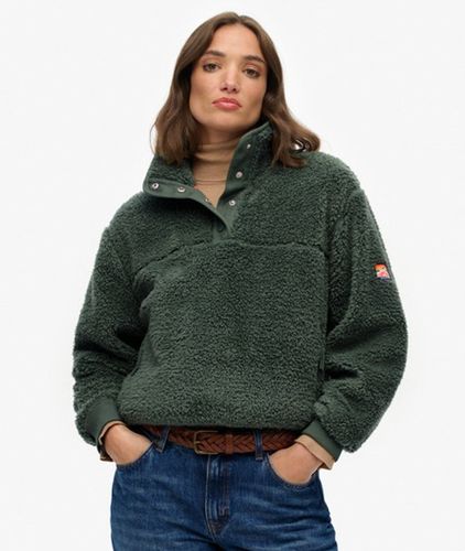 Damen Superweicher Teddy-fleece mit Druckknopfkragen - Größe: 44 - Superdry - Modalova