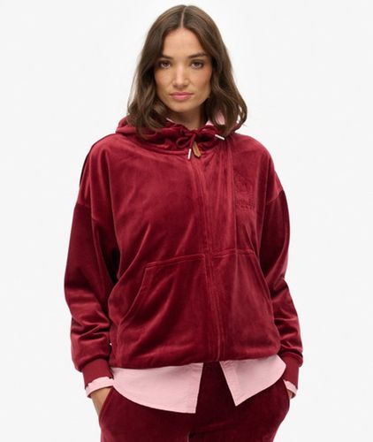 Damen Country Club Velours-kapuzenjacke - Größe: 40 - Superdry - Modalova