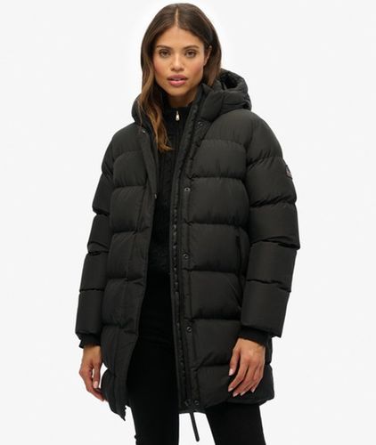 Damen Sportliche, Mittellange Steppjacke mit Kapuze - Größe: 42 - Superdry - Modalova