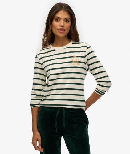 Women's Country Club Long Sleeve Stripe Top / Stripe - Size: 12 - Superdry - Modalova