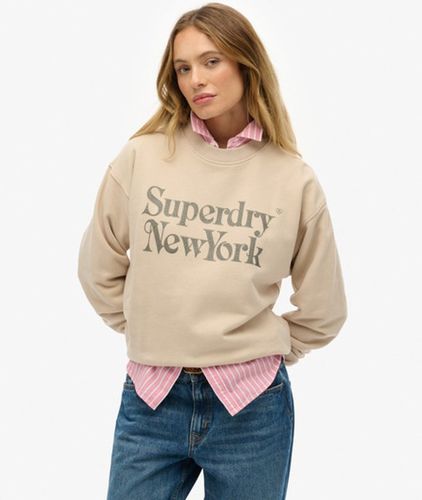 Damen Brand Mark Lockeres Crew Sweatshirt - Größe: 44 - Superdry - Modalova