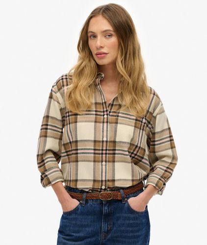 Damen Kariertes Hemd aus Flanell im Boyfriend-stil - Größe: 42 - Superdry - Modalova