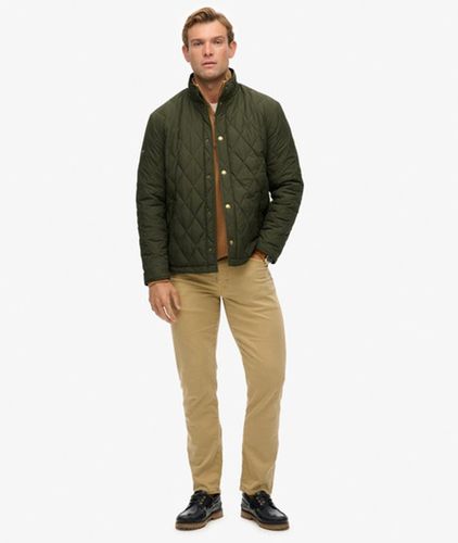 Men's Quilted Estate Country Jacket / Surplus Goods Olive - Size: S - Superdry - Modalova