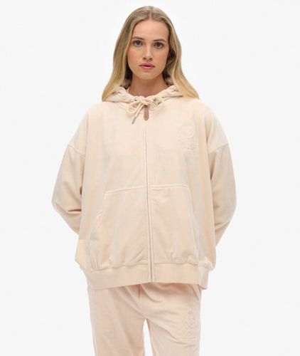 Damen Country Club Velours-kapuzenjacke - Größe: 36 - Superdry - Modalova
