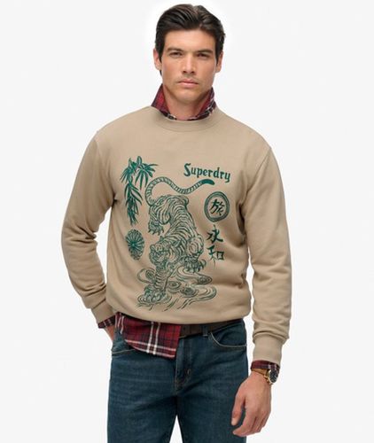 Herren Tokyo Narrative Sweatshirt mit Lockerer Passform - Größe: L - Superdry - Modalova
