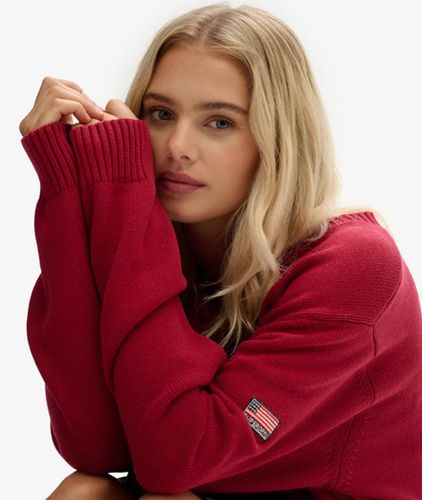 Damen Pullover mit V-ausschnitt in Übergröße - Größe: 36 - Superdry - Modalova