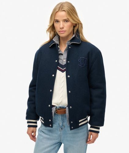 Damen Country Club Bomberjacke aus Wolle - Größe: 40 - Superdry - Modalova