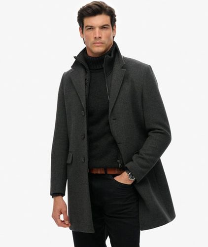 Herren Eleganter 2-in-1 Town Mantel - Größe: L - Superdry - Modalova