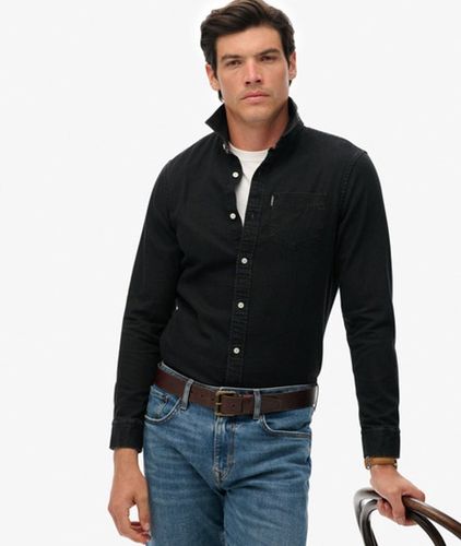 Herren Langärmeliges Essential Jeanshemd - Größe: L - Superdry - Modalova