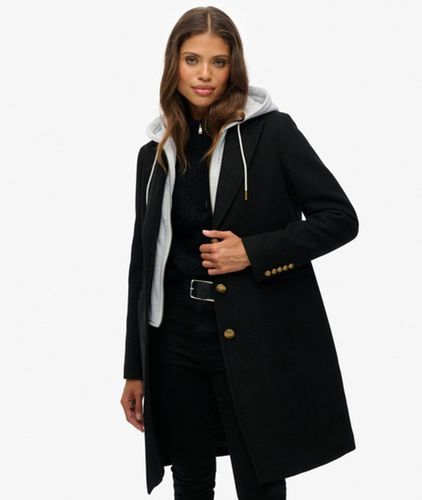 Damen 2-in-1-Wollmantel - Größe: 42 - Superdry - Modalova