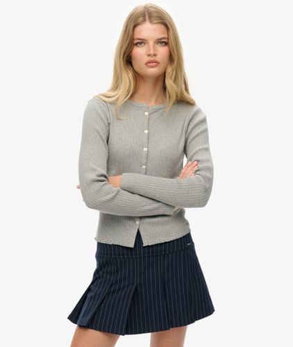 Damen Athletic Essentials Rippenstrick-cardigan - Größe: 42 - Superdry - Modalova