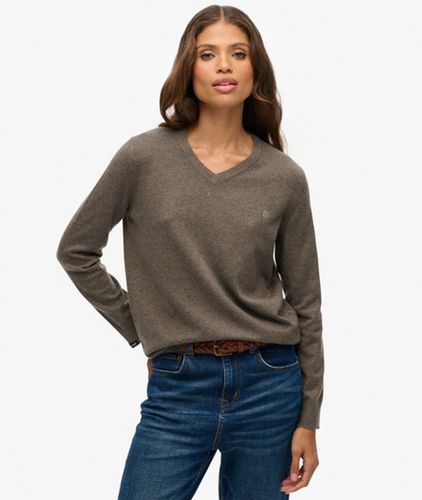 Damen Klassischer Pullover mit V-ausschnitt - Größe: 36 - Superdry - Modalova
