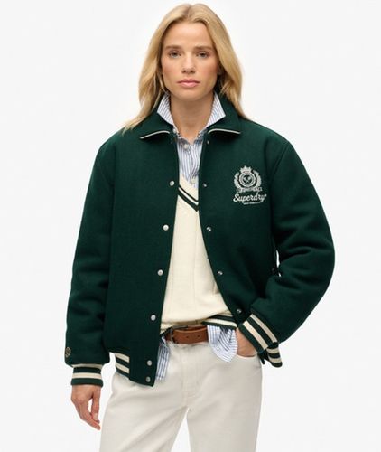 Damen Country Club Bomberjacke aus Wolle - Größe: 36 - Superdry - Modalova