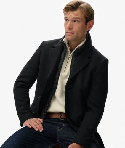 Men's Tailored Two-in-one Town Coat - Size: L - Superdry - Modalova