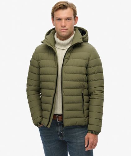 Men's Hooded Fuji Padded Jacket / Shooting Olive - Size: XL - Superdry - Modalova