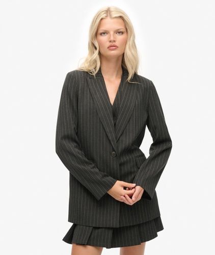 Damen Nadelstreifen Boyfriend Blazer - Größe: 36 - Superdry - Modalova