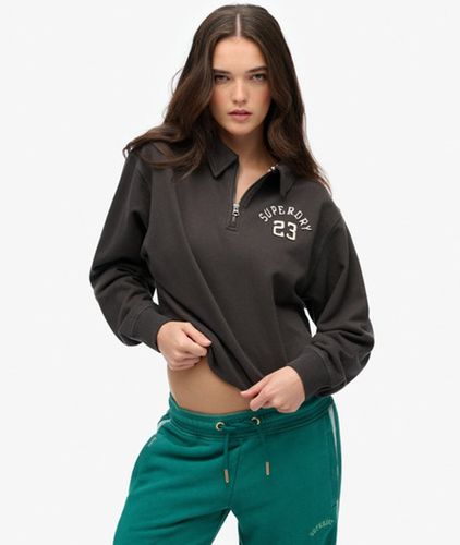 Women's Athletic Essentials Collared Half Zip / Bison - Size: 12 - Superdry - Modalova