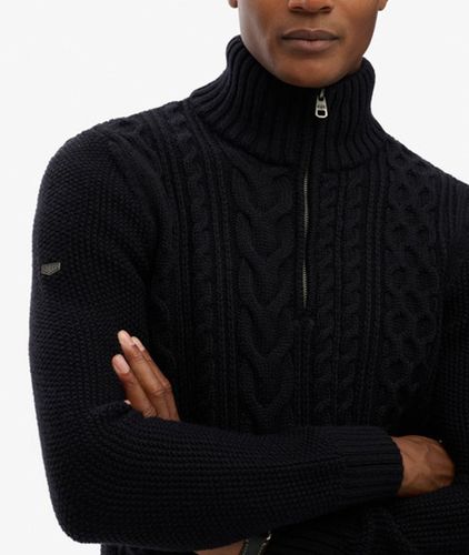 Herren Jacob Zopfstrick-pullover mit Reißverschluss - Größe: XL - Superdry - Modalova